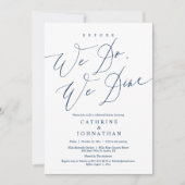 Voordat we dat doen, dineren we, bruiloft-repetiti kaart (Voorkant)