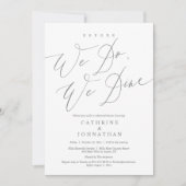 Voordat we dat doen, dineren we, bruiloft-repetiti kaart (Voorkant)