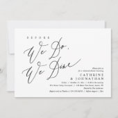 Voordat we dat doen, dineren we, bruiloft-repetiti kaart (Voorkant)