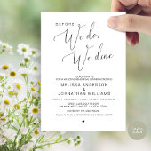 Voordat we dat doen, dineren we, bruiloft-repetiti kaart