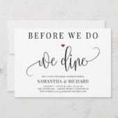 Voordat we dat doen dineren we kalligrafie repetit kaart (Voorkant)