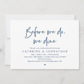 Voordat we dat doen, dineren we, weduwen-repetitie kaart (Voorkant)