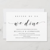 Voordat we dat doen, dineren we, zwart, repetitied kaart (Voorkant)