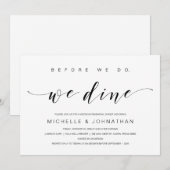 Voordat we dat doen, dineren we, zwart, repetitied kaart (Voorkant / Achterkant)