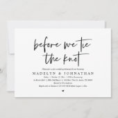 Voordat we de knoop stropdassen, bruiloft repetiti kaart (Voorkant)