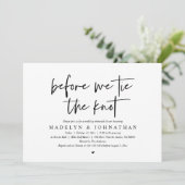 Voordat we de knoop stropdassen, bruiloft repetiti kaart (Staand voorkant)