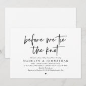 Voordat we de knoop stropdassen, bruiloft repetiti kaart (Voorkant / Achterkant)