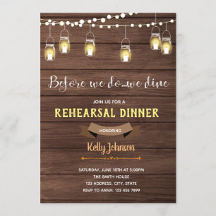 Voordat we een uitnodiging dineren