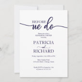 Voordat we Navy Blue White repetitie diner doen Kaart (Voorkant)