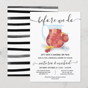Voordat we Sangria Cocktail Drinken. Kaart