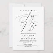 Voordat we zeggen "Ik doe", bruiloft repetitie din Kaart (Voorkant)