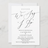 Voordat we zeggen "Ik doe", bruiloft repetitie din Kaart (Voorkant)