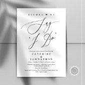 Voordat we zeggen "Ik doe", bruiloft repetitie din Kaart