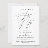 Voordat we zeggen "Ik doe", bruiloft repetitie din Kaart (Voorkant)