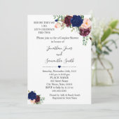 Voordat ze ik doe stellen bruiloft navy kaart (Staand voorkant)