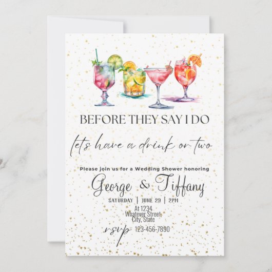 Voordat ze zeggen dat ik bruiloft douche kaart (Voorkant)