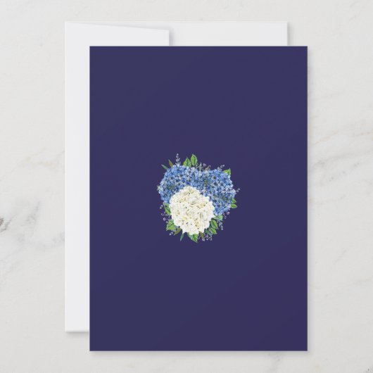 Voordat ze zeggen dat ik elegante Hydrangeas repet Kaart (Achterkant)
