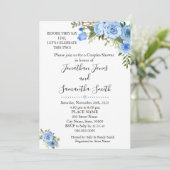 Voordat ze zeggen dat ik koppels douche blauwe bru kaart (Staand voorkant)