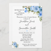 Voordat ze zeggen dat ik koppels douche blauwe bru kaart (Voorkant / Achterkant)