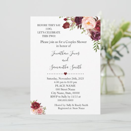 Voordat ze zeggen dat ik koppels douche marsala fl kaart (Staand voorkant)