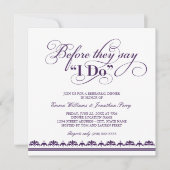 Voordat ze zeggen dat ik Paarse repetitie diner do Kaart (Voorkant)