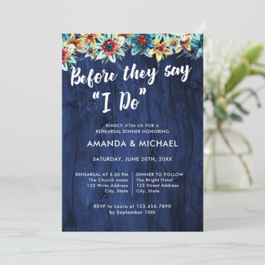 Voordat ze zeggen dat ik rustiek hout repetitie di kaart (Staand voorkant)