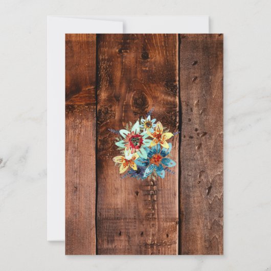 Voordat ze zeggen dat ik rustiek repetitie diner d kaart (Achterkant)