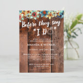 Voordat ze zeggen dat ik rustieke ring repetitie d kaart (Staand voorkant)