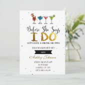 Voordat ze zegt dat ik doe vrijgezellenfeest uitno kaart (Staand voorkant)