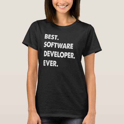 Voordeel softwareontwikkelaar Beste softwareontwik T-shirt (Voorkant)