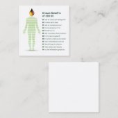 Voordeel van CBD-olie Vierkante Visitekaartje (Voorkant / Achterkant)