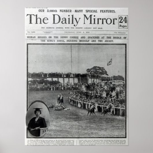 Voordeksel van 'The Daily Mirror' Poster (Voorkant)