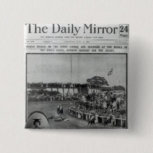Voordeksel van 'The Daily Mirror' Vierkante Button 5,1 Cm