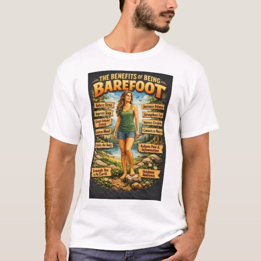 Voordelen van blootsvoets gaan t-shirt (Voorkant)