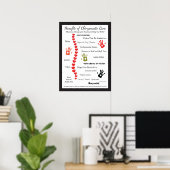 Voordelen van Chiropractic Care Heart Spine Poster (Thuiskantoor)