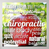 Voordelen van Chiropractic Word Collage Poster (Voorkant)