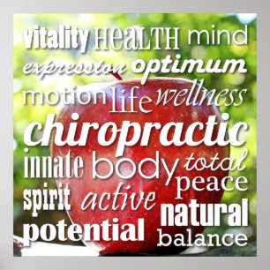 Voordelen van Chiropractic Word Collage Poster