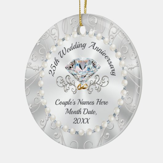 Voordelig aangepast 25e Jubileum Ornament (Links)