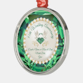 Voordelige, 55e Jubileum cadeaus voor paren Metalen Ornament (Links)