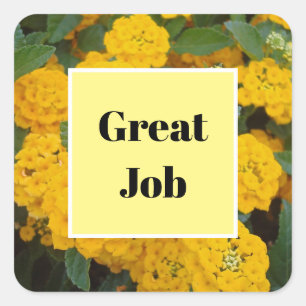 Voordelige foto voor geweldige job Cheful Yellow F Vierkante Sticker