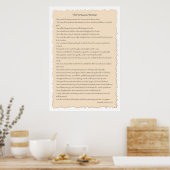 Voordelige perkamentafdrukken poster (Keuken)