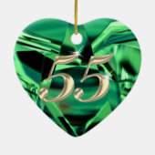 Voordelige, persoonlijke 55e Jubileum cadeaus Keramisch Ornament (Achterkant)