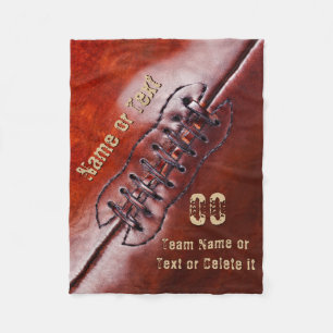 Voordelige persoonlijke Football Blanket, 3 tekst Fleece Deken