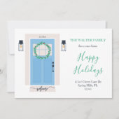 Voordeur bewegende aankondiging blauw (Voorkant)