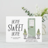 Voordeur Home Sweet Home We zijn verhuisd Aankondiging (Staand voorkant)