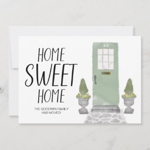 Voordeur Home Sweet Home We zijn verhuisd Aankondiging