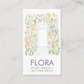 VOORDEUR Huis Reiniging Yardwork Tuin QR Code Visitekaartje (Voorkant)