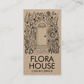 VOORDEUR Huis Reiniging Yardwork Tuin QR Code Visitekaartje (Voorkant)