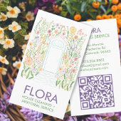 VOORDEUR Huis Reiniging Yardwork Tuin QR Code Visitekaartje
