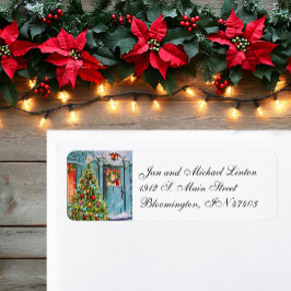 Voordeur krans Personaliseer retour adres Etiket